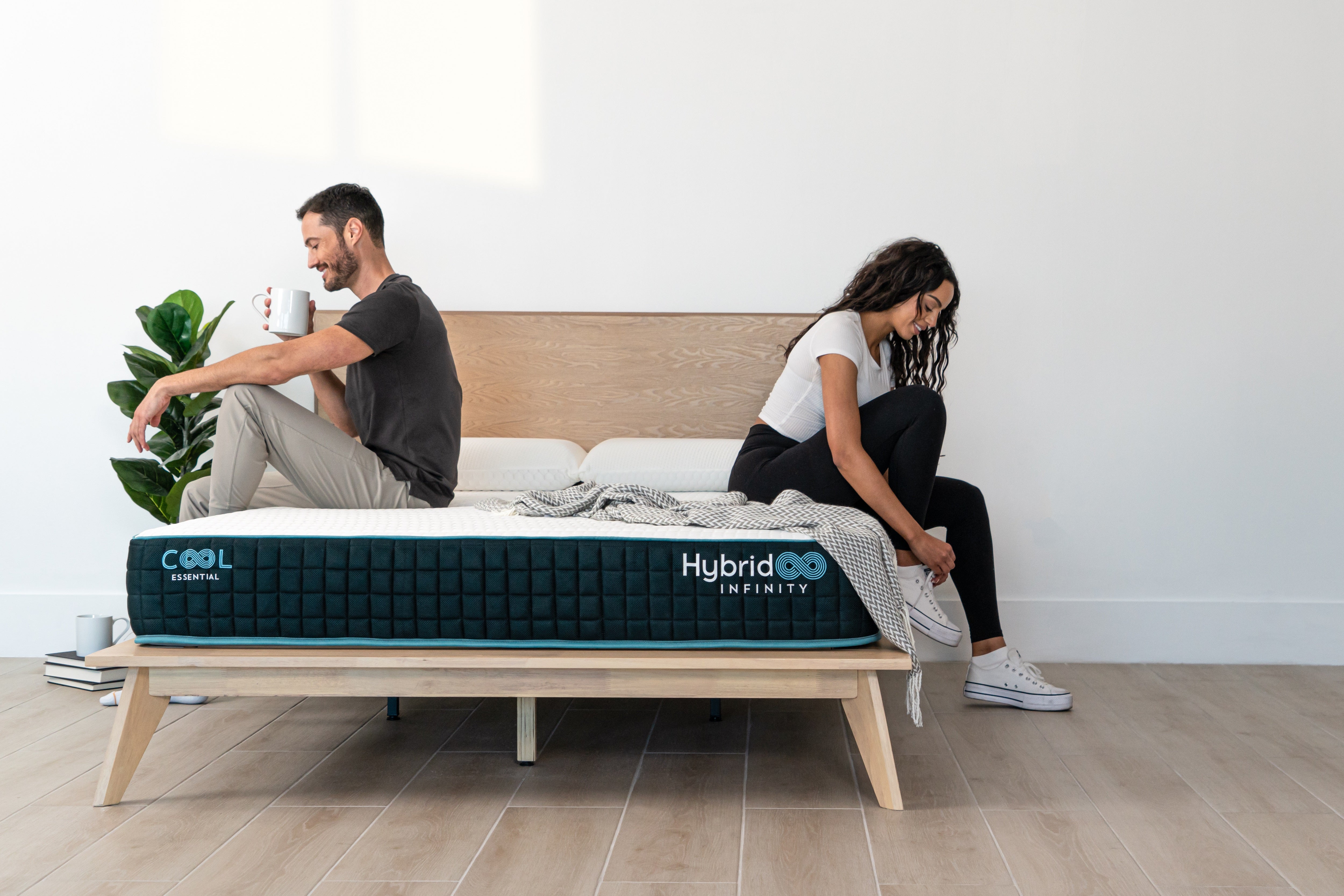 The softest landing ☁️ Shop @hybridinfinity at Sit 'n Sleep today!  #sitnsleep #hybridmattress #bedgoals