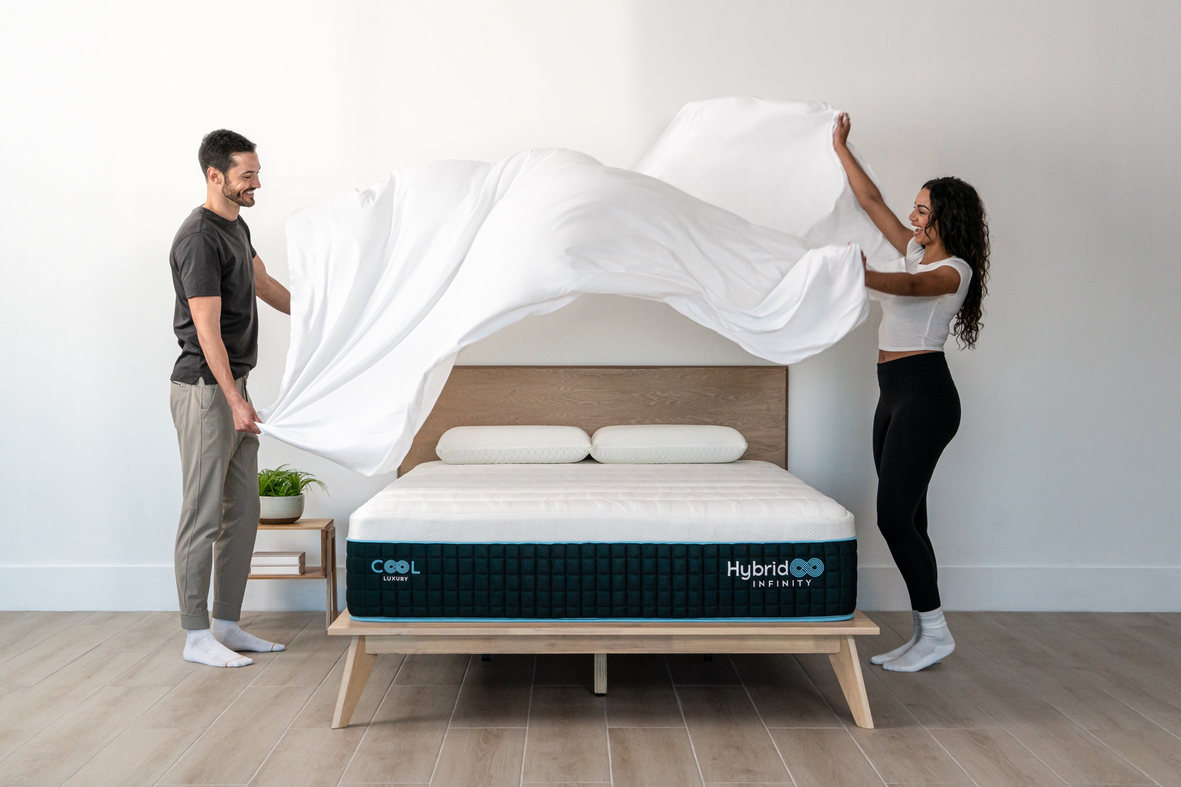 The softest landing ☁️ Shop @hybridinfinity at Sit 'n Sleep today!  #sitnsleep #hybridmattress #bedgoals